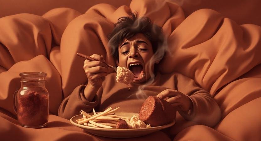 الأكل بشراهة في المنام