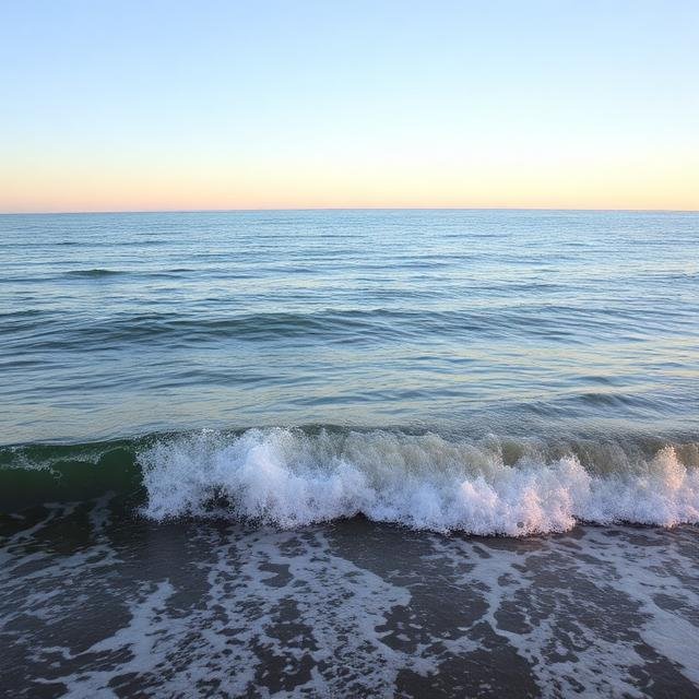 البحر هادئ وأمواجه صغيرة في المنام