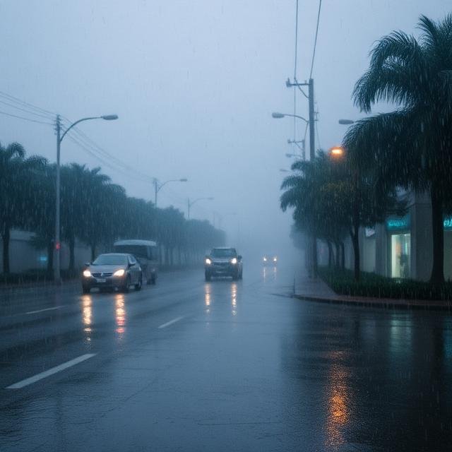 المطر الغزير في المنام