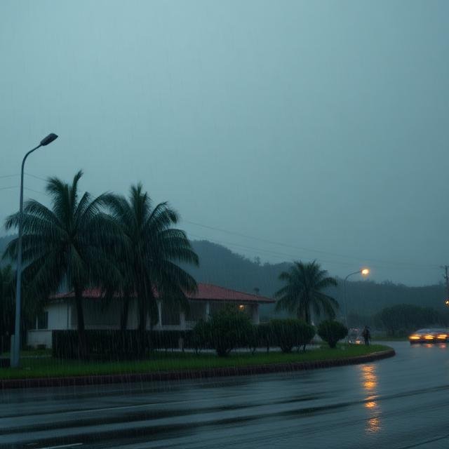 المطر الغزير في المنام