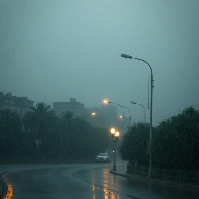 المطر الغزير في المنام