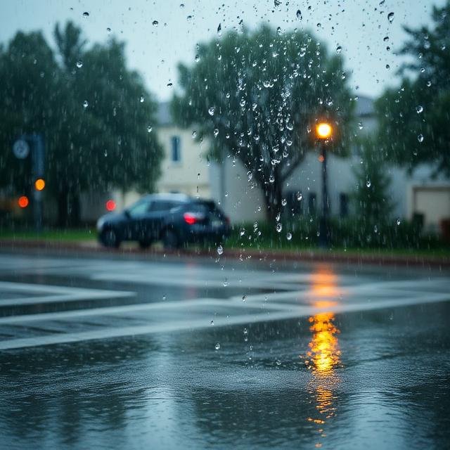 المطر يهطل في المنام