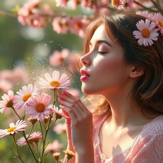 شم الزهور في المنام