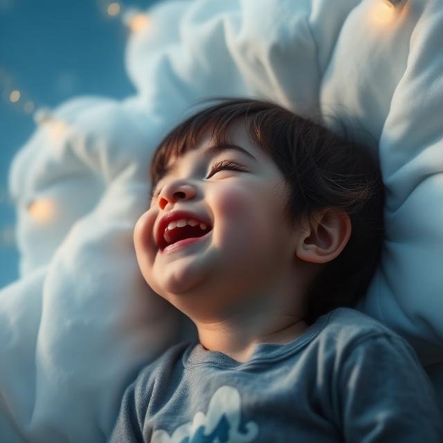 طفل يضحك في المنام