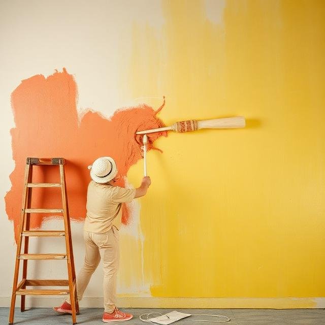 طلاء الجدار في المنام