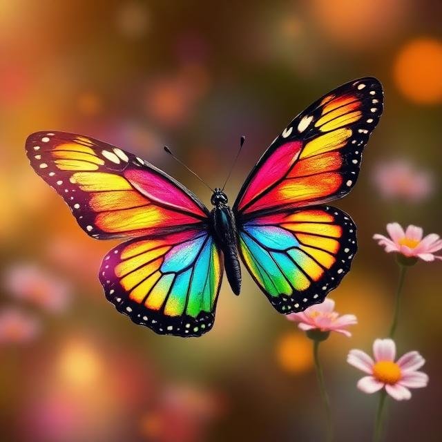 فراشة ملونة في المنام