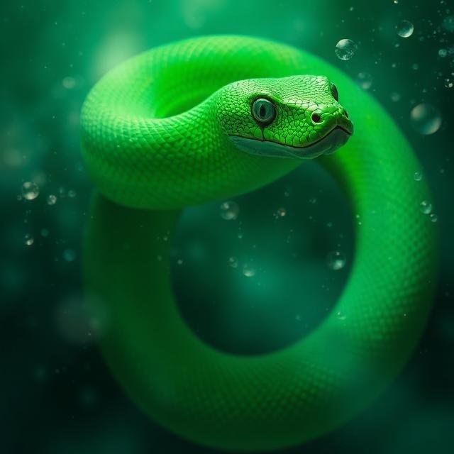 الثعبان الأخضر في المنام