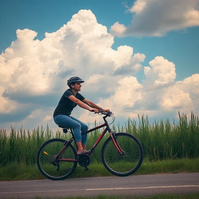 ركوب الدراجة الهوائية في المنام